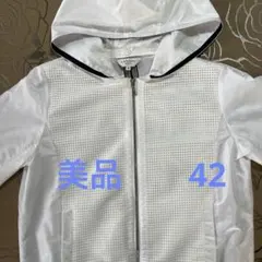 LANVIN スポーツ フード付きジャケット 白　上品　大きいサイズ
