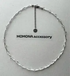 #201 ドロップ×ツイストビーズネックレス