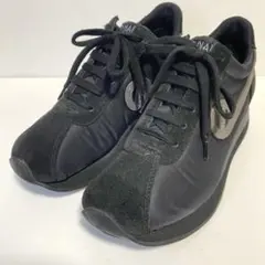 【美品】ノーネーム スピードジョグ ヒールスニーカー オールブラック 23㎝