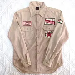 TEXACO 復刻ワークシャツ Mサイズ 上野商会企画 刺繍パッチ付