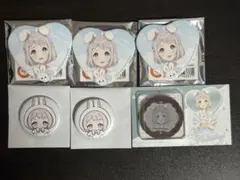 学マス 葛城リーリヤ GiGO 缶バッジ 2種 計5個 名刺型チョコ