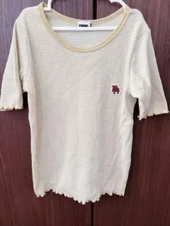 【美品】moz. イエローチェック Tシャツ Mサイズのサムネイル