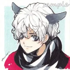 イラスト　原画　絵　手描き　アナログ　オリジナル　創作　豆色紙　コピック