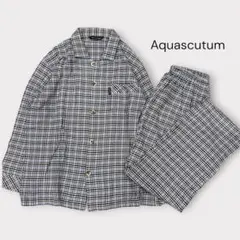 パジャマ上下セット チェック 長袖 長ズボン ルームウェア セットアップ　綿