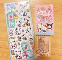 平成はっぴーフォン ポチャコシールとキャンディボンボンのセット
