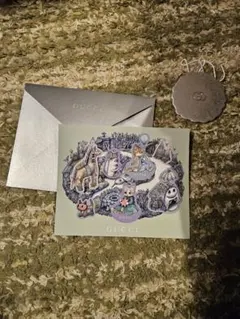 GUCCI ノベルティステッカー、封筒セット、オーナメント3点セット