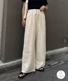 柄 ワイドパンツ