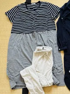 【マタニティ】ストライプパジャマ　M