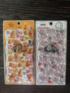 《正規品》ディズニー プーさん 101匹ワンちゃん プチドロップステッカー