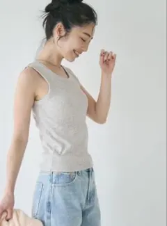 【タグ付き】グレー　外で着られるブラトップス OUT BRA アメリカンスリーブのサムネイル
