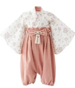 【PUPPAPUPO】ベビー袴⭐︎花柄セパレート着物セット