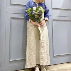 麻 ロングワンピース
