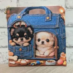 ❤フラットポーチ❤小物ポーチ❤チワワ