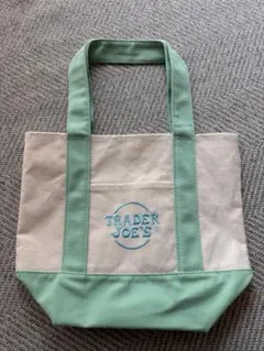 未使用品！TRADER JOE'S トートバッグ アイボリー/ミントグリーン