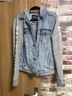 Hollister デニムジャケット スウェット袖のサムネイル