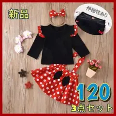 【120長袖】ミニー セットアップ ディズニーコーデ コスプレ ハロウィン 子供