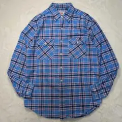 【90s！希少 好配色  L】リーバイス ネルシャツ ブルー チェックシャツ