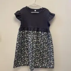 フラワープリント半袖ワンピース 130