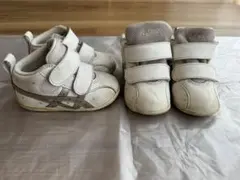 ASICS ベビー スニーカー ホワイト　スクスク　ゴールド