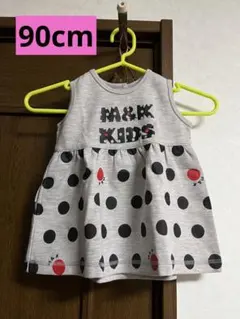 90cm 女児ワンピース 後ろボタンでお着替え楽チン‼︎ 新品未使用‼︎ 美品‼︎