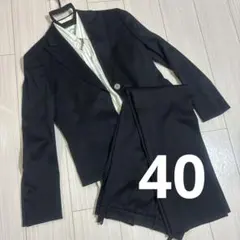 DAKS ダックス ブラック ジャケット パンツ リクルート　スーツ　40のサムネイル