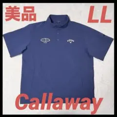 【美品】Callaway 8WAYストレッチ 半袖プルオーバーブルゾン　ネイビー