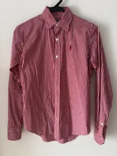Ralph Lauren Sport 赤白ストライプシャツ 150/80A