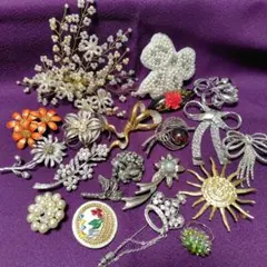 ブローチセット エレガント ヴィンテージ風　本日までの出品になります。