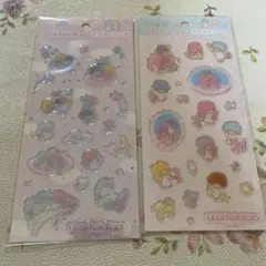 リトルツインスターズ サンリオ キキララ キラぷくシール 2点 ぷくっとシール