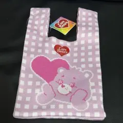 CareBears ケアベア ニットトートバッグ ピンク チェック柄