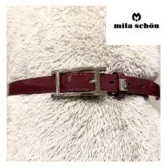 MILA SCHÖN ミラ・ショーン レザーベルト ボルドー シルバーバックルのサムネイル