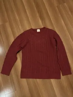 URBAN RESEARCH ワインレッド ケーブル編み ニット　Lサイズ