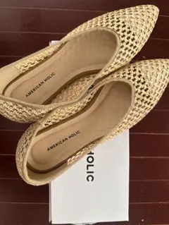 AMERICAN HOLIC メッシュフラットシューズ ベージュ Mサイズのサムネイル