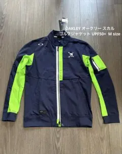 新品 OAKLEY オークリー ゴルフジャケット UPF50 吸汗速乾 紺系 M