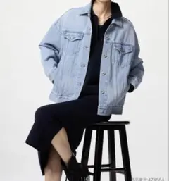 【新品タグ付・25年モデル】UNIQLO デニムオーバーサイズジャケット　XL