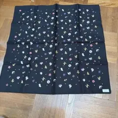 和柄ハンカチ小風呂敷黒 新品 미사용