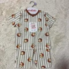 【新品・未使用品】パンどろぼう　半袖　パジャマ　80サイズ　ストライプ
