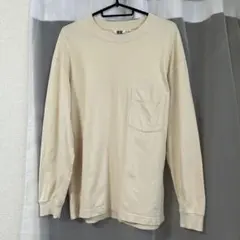 UNIQLO ベージュ 長袖カットソー ポケット付き