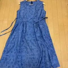 ☆着物リメイク 大島紬 絹 ☆ノースリーブ ロングワンピース ミモレ丈