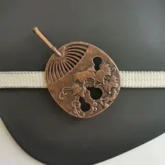帯留めと木製ひょうたんの根付け セット 金彩 赤絵 瓢箪 帯締め 帯留 