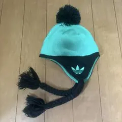 adidas originals アディダス ポンポン付きニット帽 ターコイズ