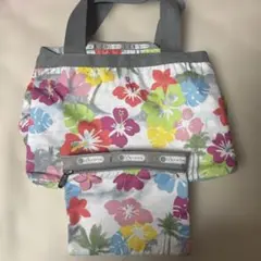 LeSportsac レスポートサック　トートバッグ　花柄　ハイビスカス柄