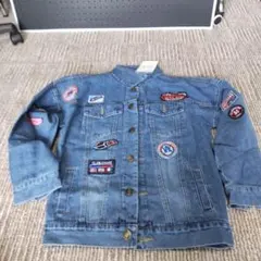新品 デニムジャケット 複数パッチ付き サイズS