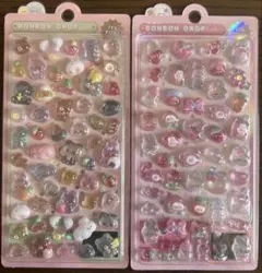ボンボンドロップシール　韓国逆輸入　ピンク　うさぎ　くま　いちご　はーと