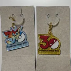 ポケモン 30周年ロゴマスコット めじるしアクセサリー ビリリダマ ビクティニ