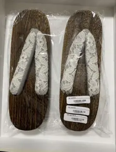 草履 下駄 ゆかた用 新品 レディース24センチ 桐 レース