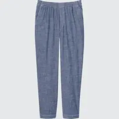 ⁑UNIQLO イージーリラックスアンクルパンツ ブルー Lサイズ