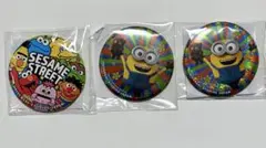 UJS セサミストリート・ミニオン 缶バッジ 3個セット