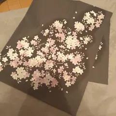 花柄 テーブルクロス グレー