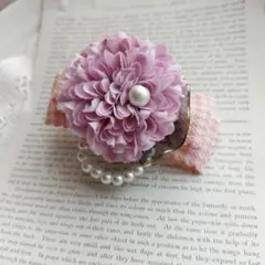 ハンドメイド ブローチ コサージュ*ミニマム《ラベンダー》卒業式 入学式 結婚式
